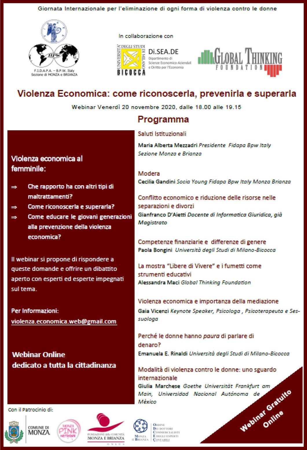 Gaia Vicenzi Violenza Economica